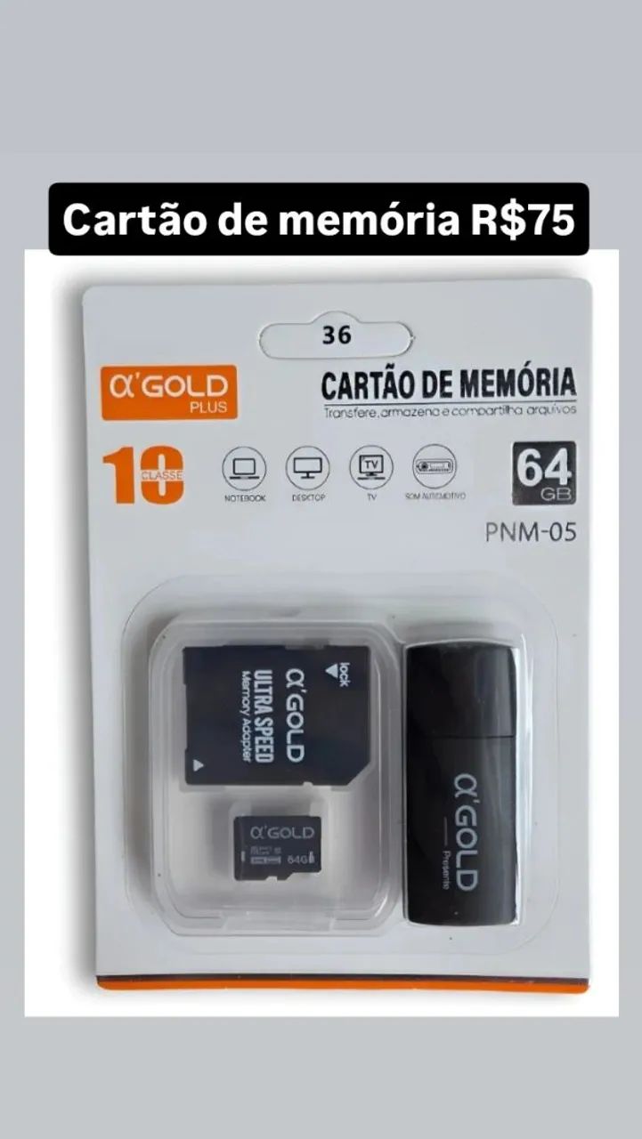 Cartão de memória 64 GB 