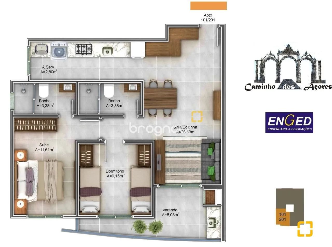 Apartamento à venda em Novo pronto para morar - Foto 2