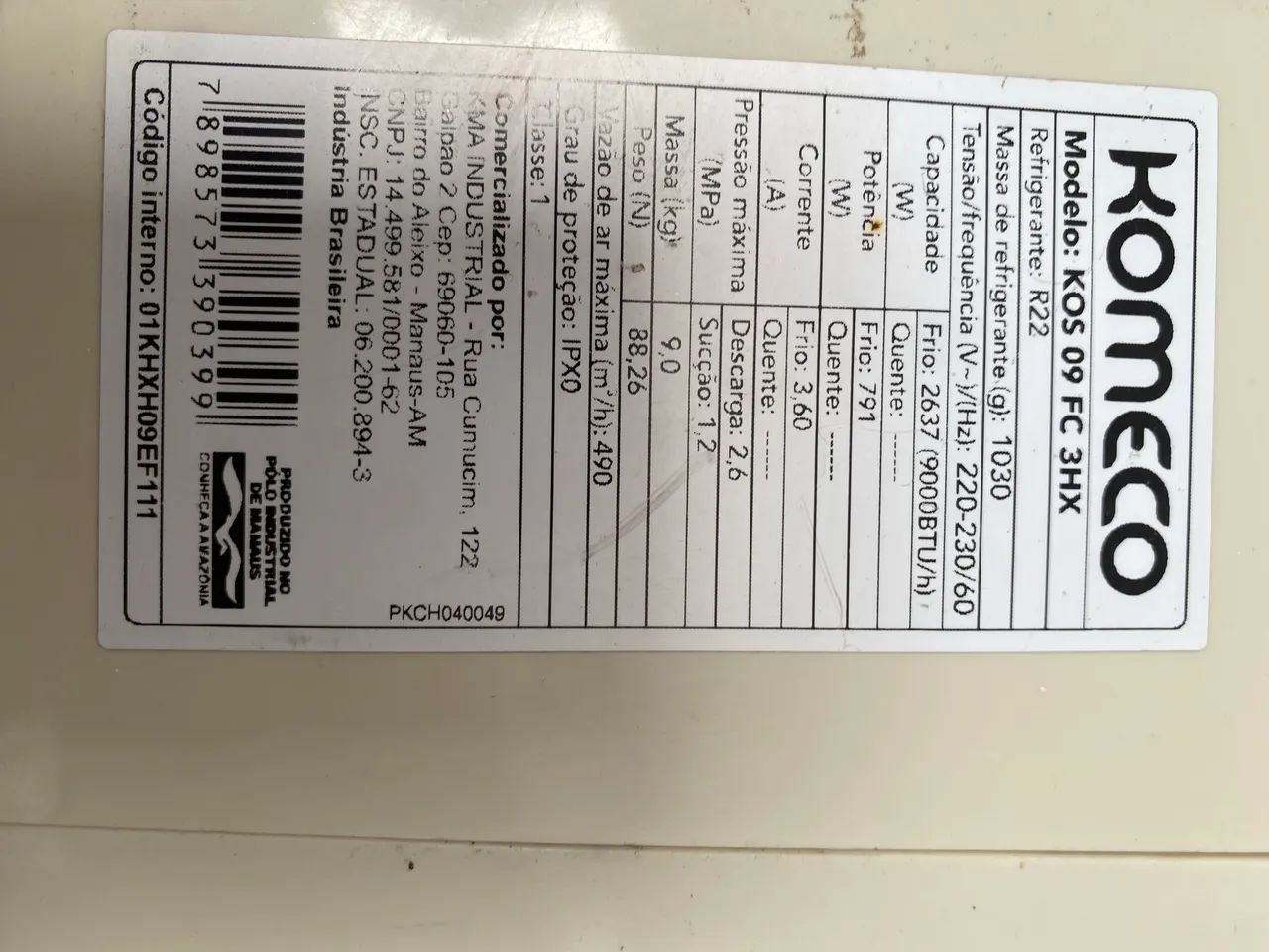 Ar Condicionado Komeco 9 Mil BTU  - Foto 2