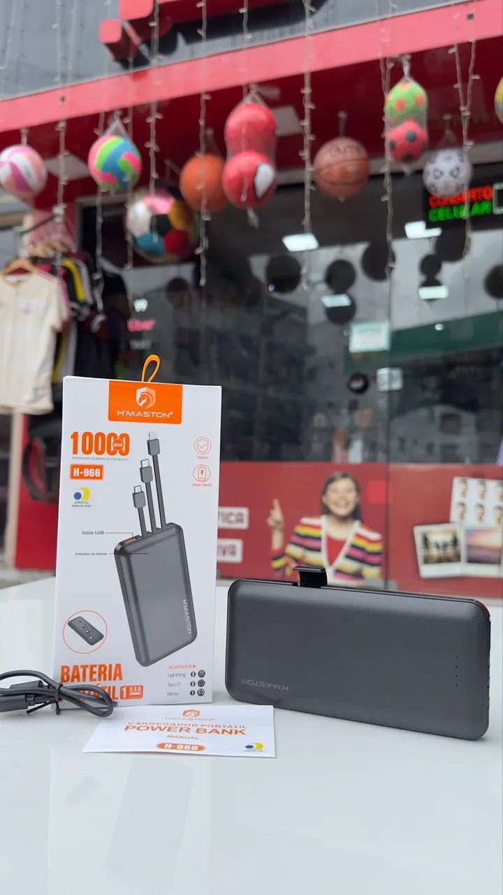 Bateria Portátil 10.000mAh Anatel