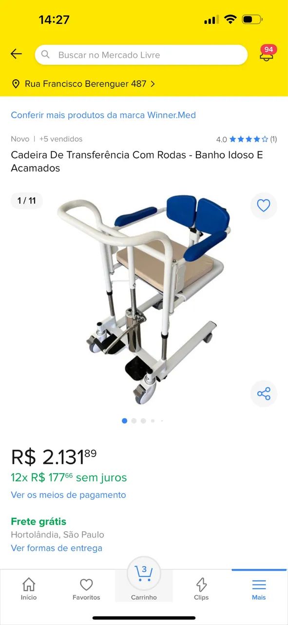 Vendo cadeira de transferência com rodas para banho  - Foto 2