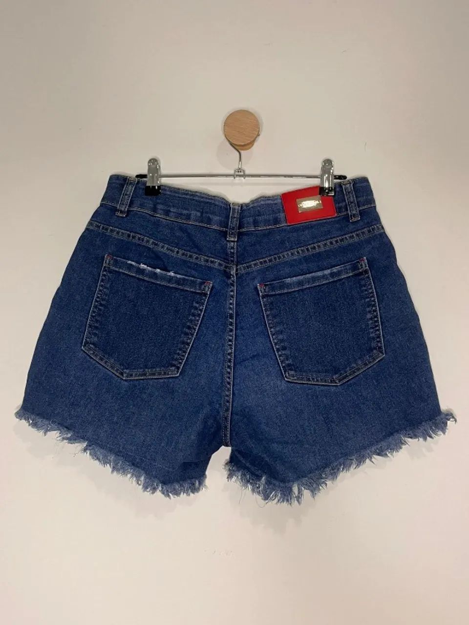 short jeans onça preta azul - Foto 2