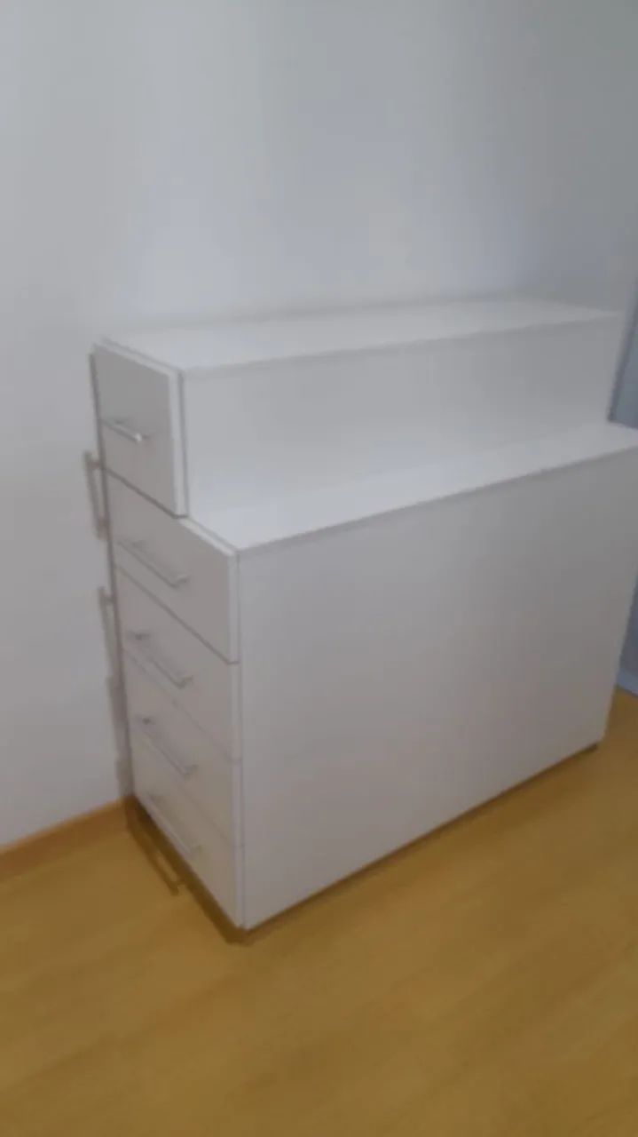 Cabeceira para Cama de Solteiro com 5 Gavetas