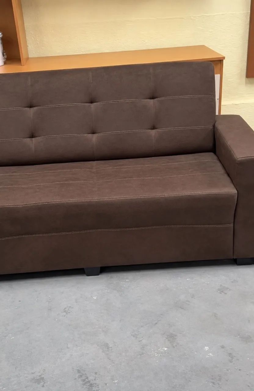 Conjunto de 2 e 3 lugares cor marrom  - Foto 2