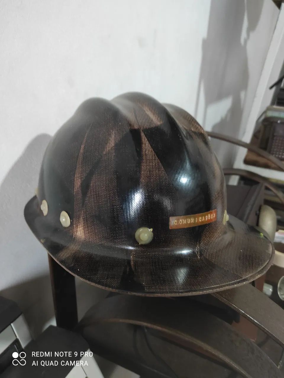 Capacete de fibra, antigo: - Foto 2