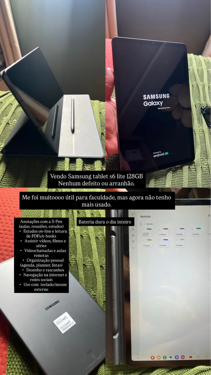 Tablet s6 lite 128Gb - com capa e caneta original  - Foto 3