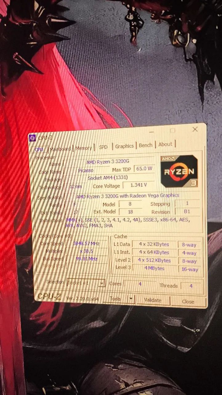 VENDO PROCESSADOR AMD RYZEN 3 3200G MT VG E CBA  - Foto 2