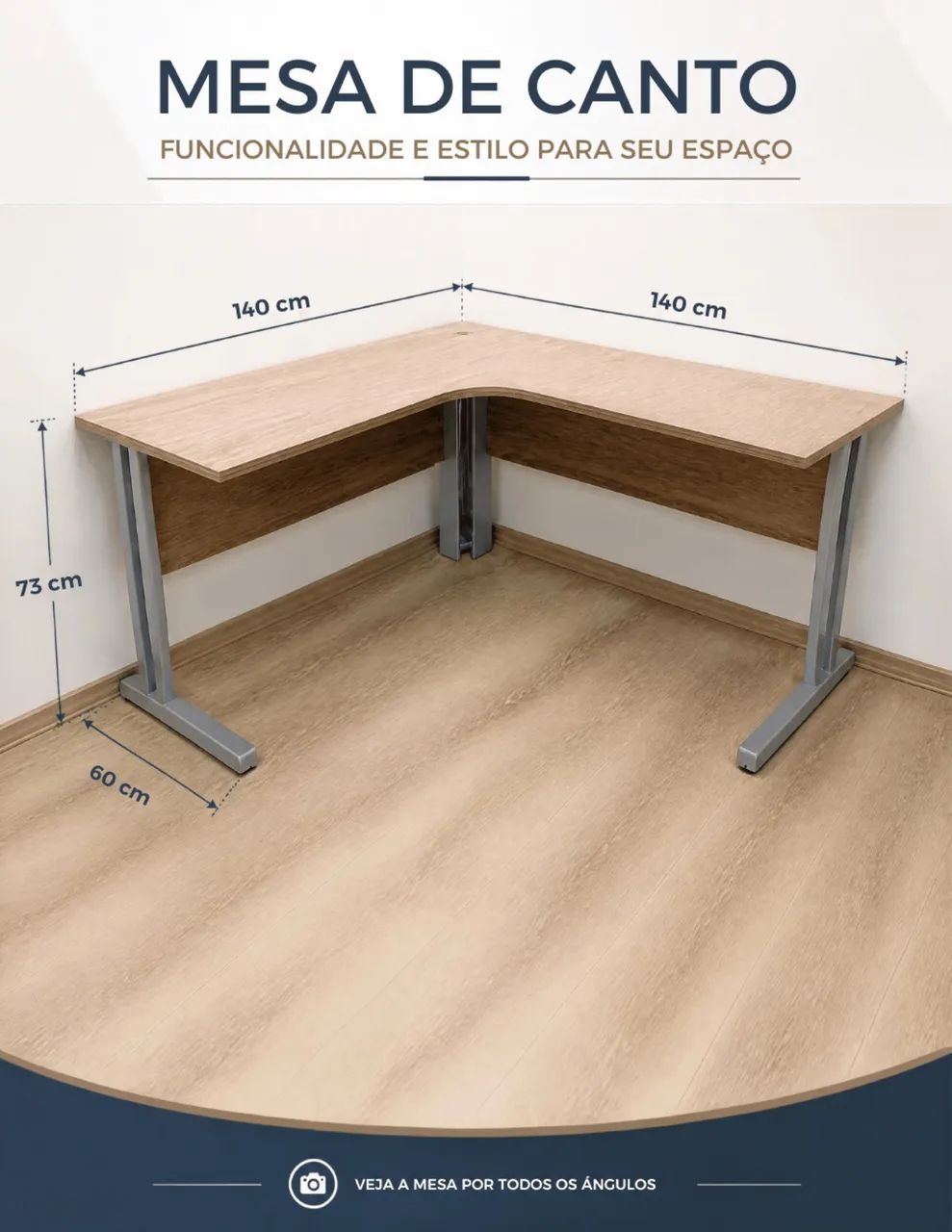 Mesa escritório em l