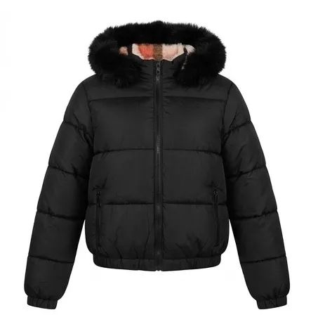 Casaco Puffer Teddy Dupla Face (Tamanho M)
