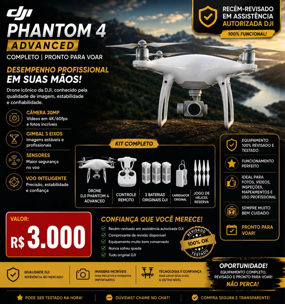 DRONE DJI PHANTOM 4 ADVANCED - Foto 2