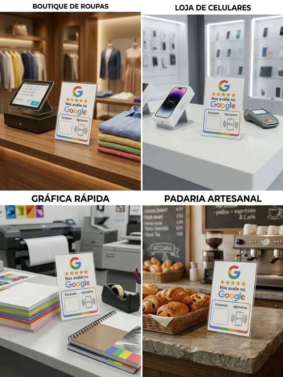 Placa de avaliação Google 