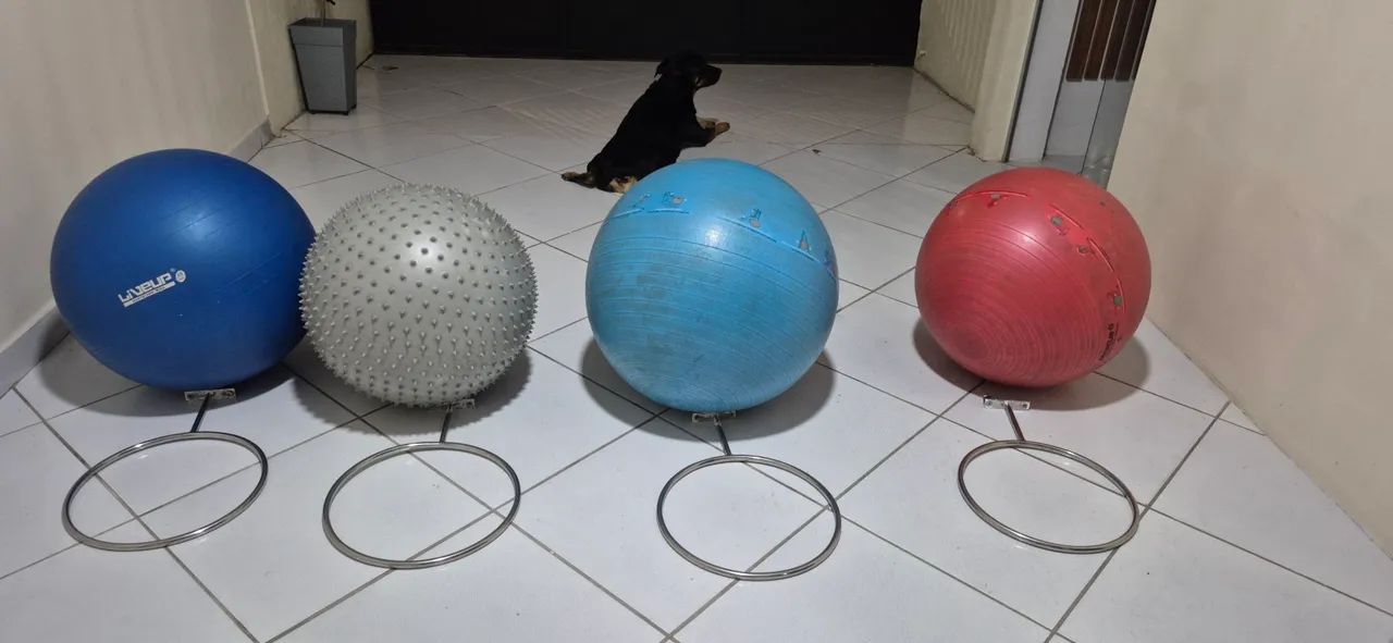 Bolas para exercício com suporte