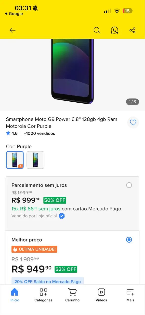 celular moto g9 power