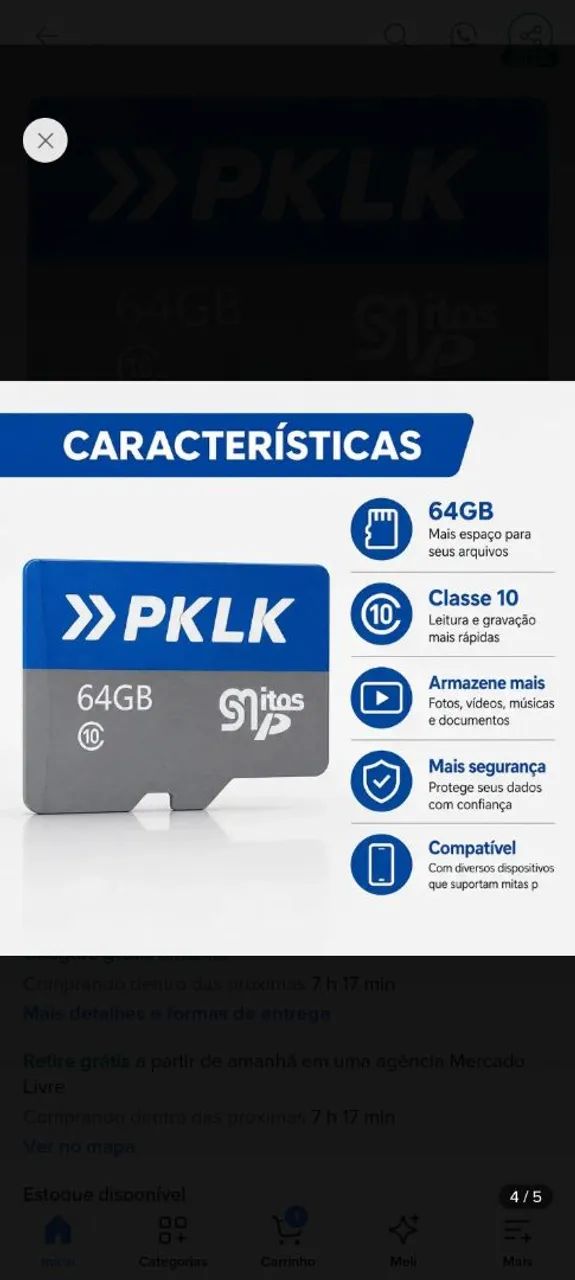 Cartão de memória 64gb original  - Foto 3