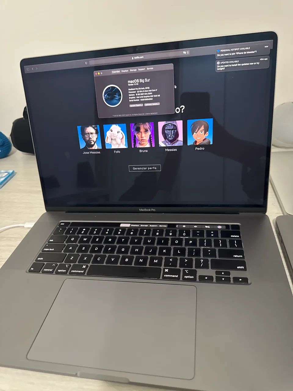 MacBook Pro i7, 16 pol, 16gb, 500gb Touch Bar NOVO - Notebooks