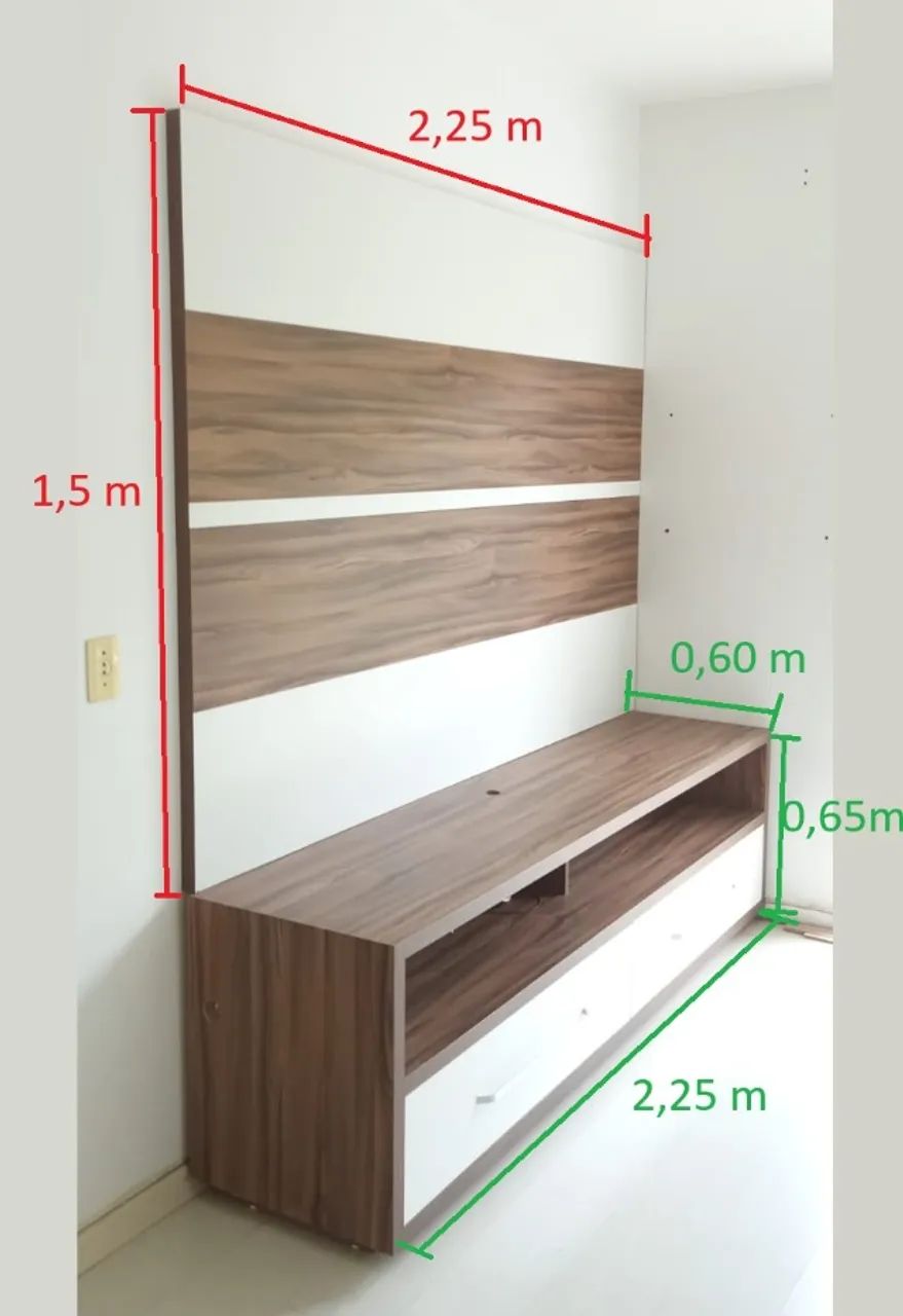 TV Panel with Rack, 4 cm MDF64962678944258120