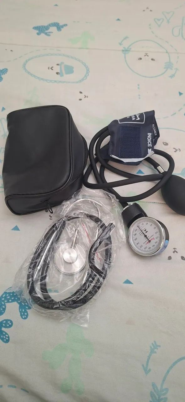 Kit esfigmomanômetro + Estetoscópio  - Foto 2