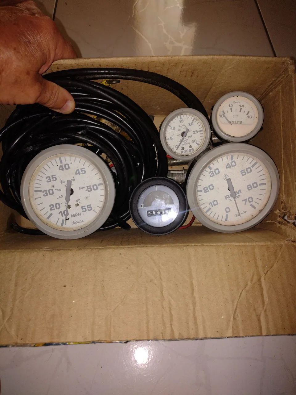 Relógio de navegação Mercury 150 hp, marcadores, instrumentos  - Foto 3