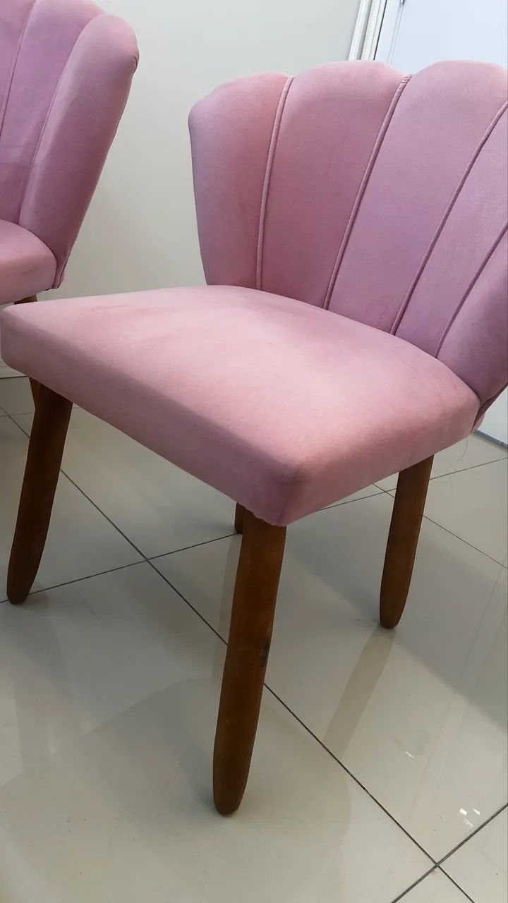 Kit com 2 Poltronas Decorativas - Estilo Concha Rosa - Foto 4