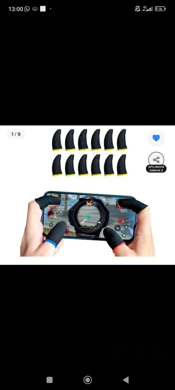 Luvinhas para jogar Free fire e Pubg mobile ( 06 pares )  - Foto 3