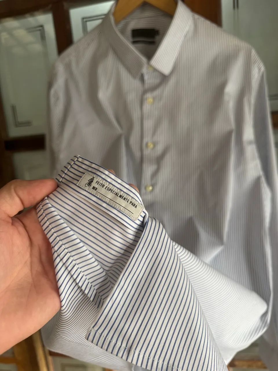 Camisa oficina reserva blend risca de giz  - Foto 3