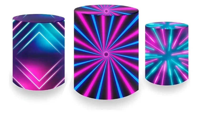 desapego Festas - Trio de capas cilindros 