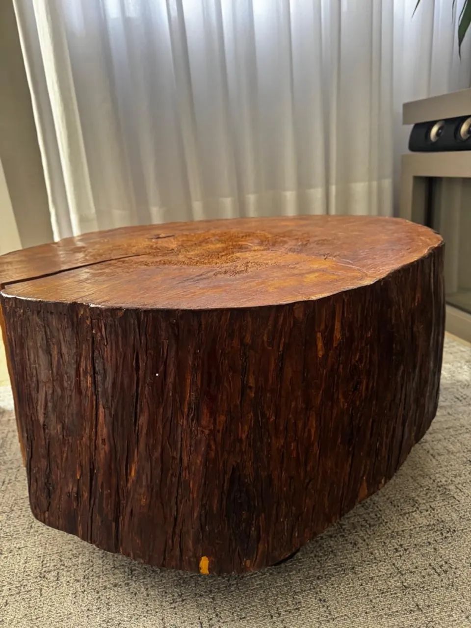 Mesa de centro de tronco de madeira  - Foto 2