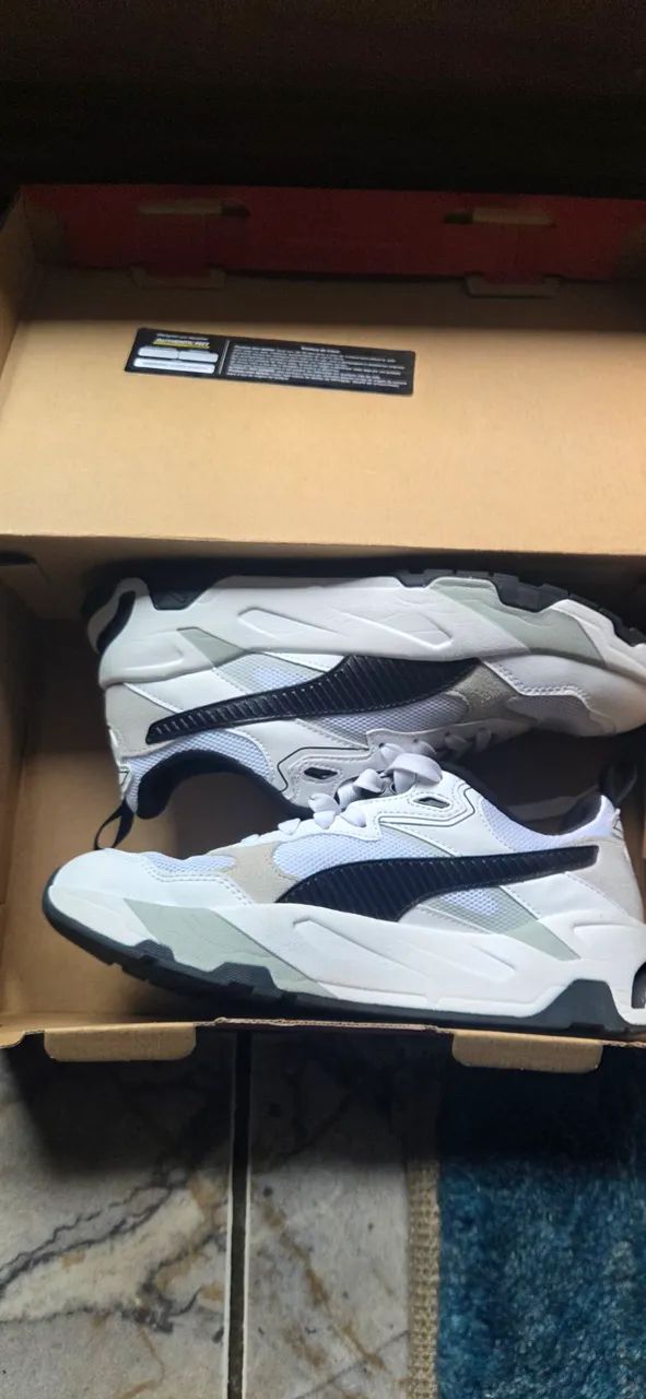 Puma Trinity White -Black - light- gray 