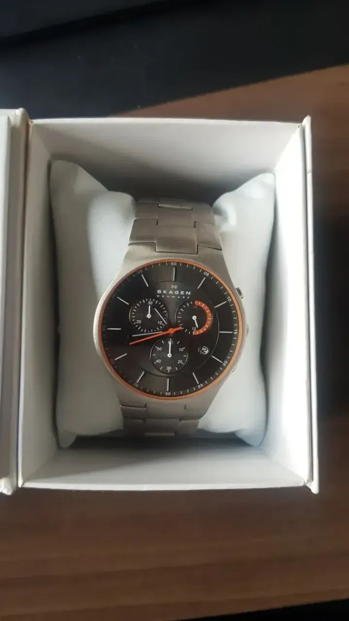 Relógio Skagen Cronógrafo Titânio Skw60761pn