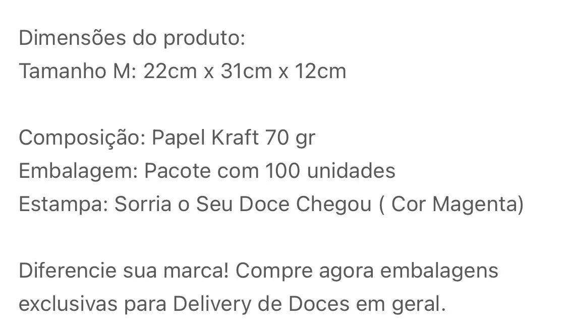 Saco Kraft Delivery  - Foto 4