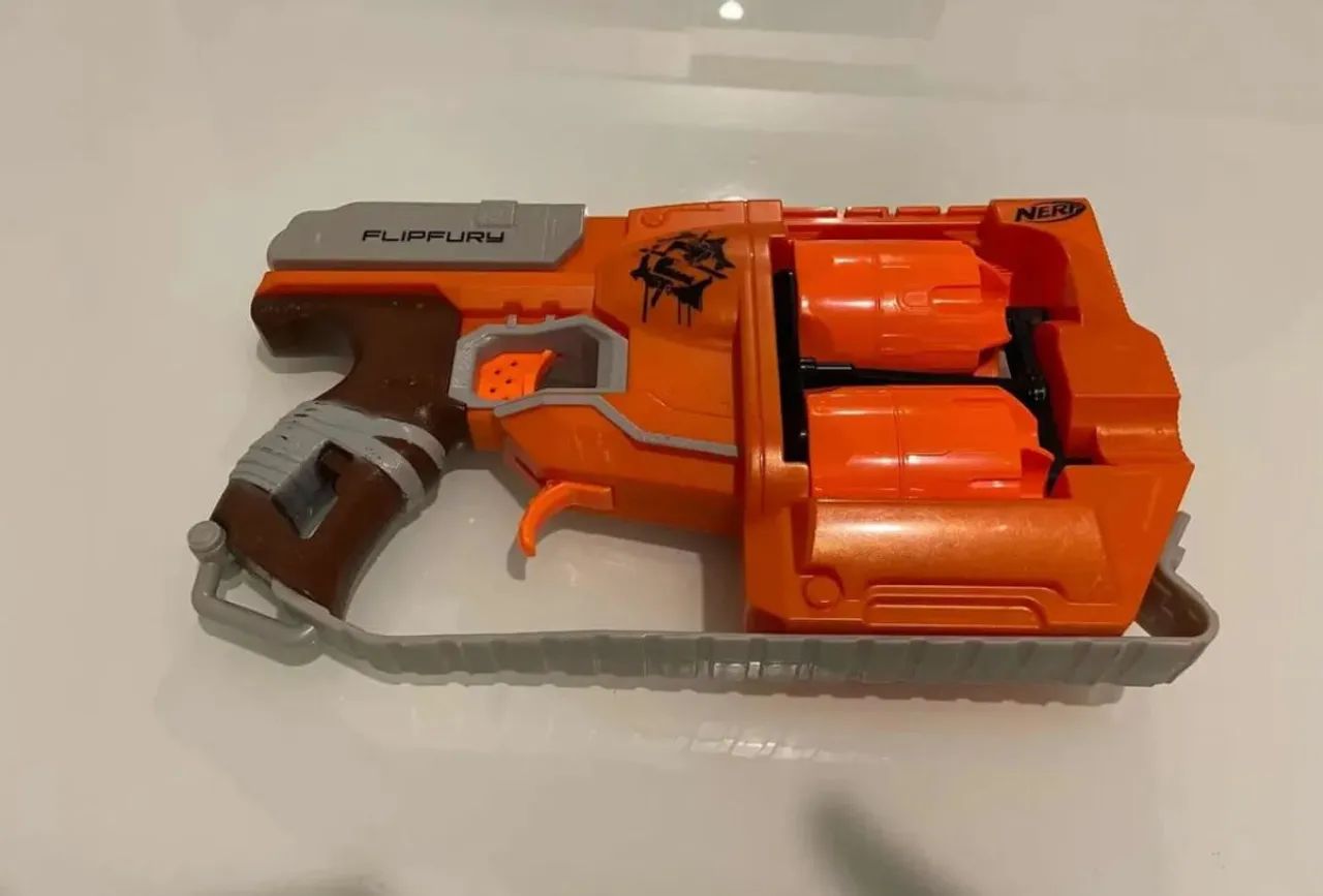 ATIRADOR NERF FLIPFURY ZOMBIE ORIGINAL - Foto 4