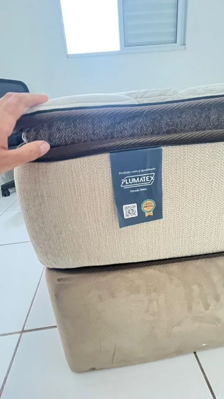CAMA BOX + COLCHÃO 