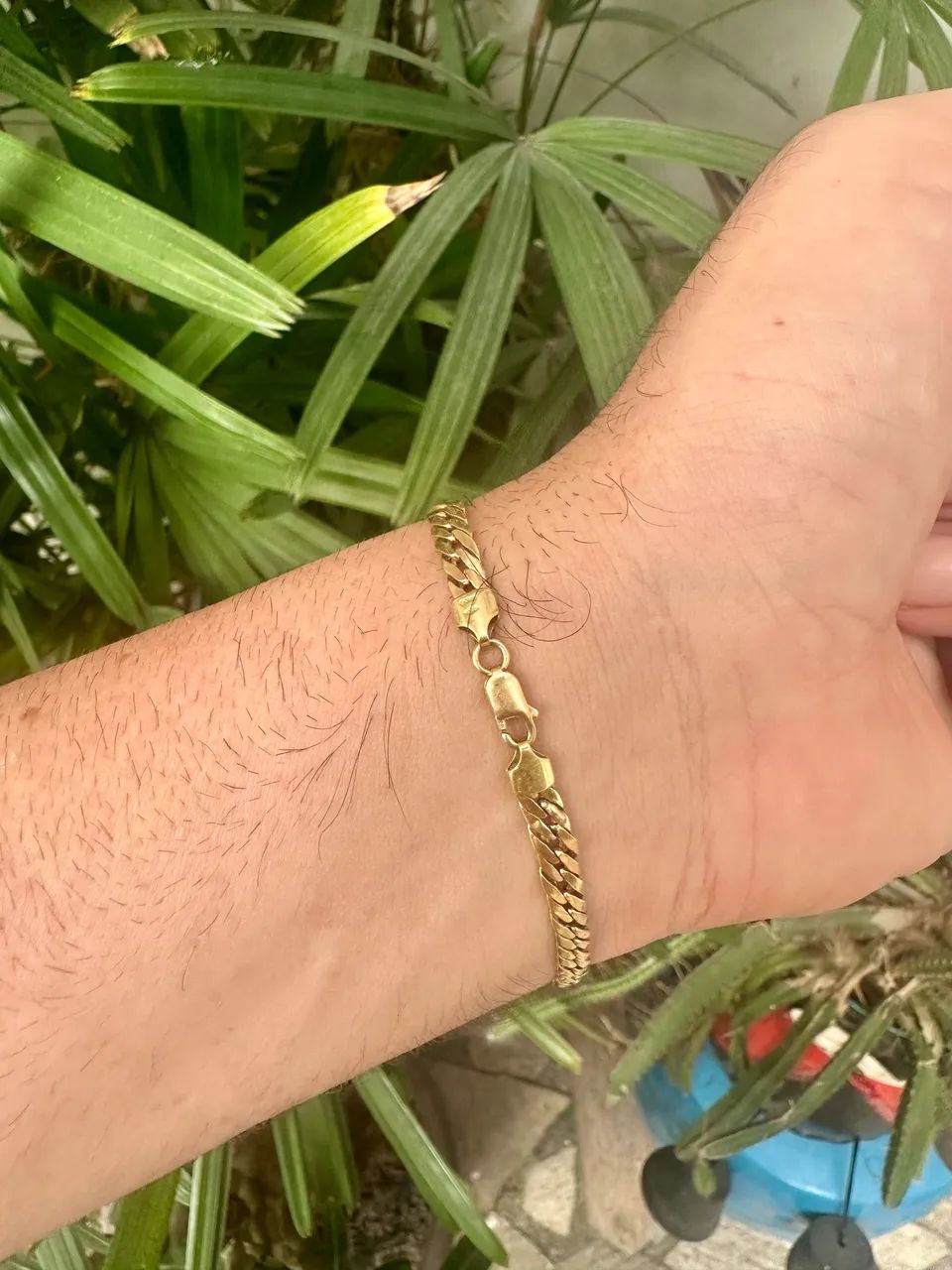 Pulseira masculina em ouro 18k  - Foto 2