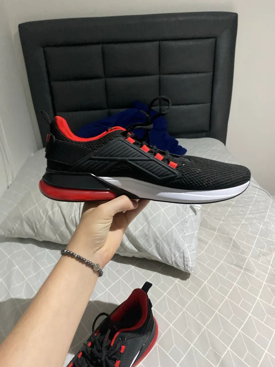 Tênis Puma Preto com Vermelho  - Foto 4