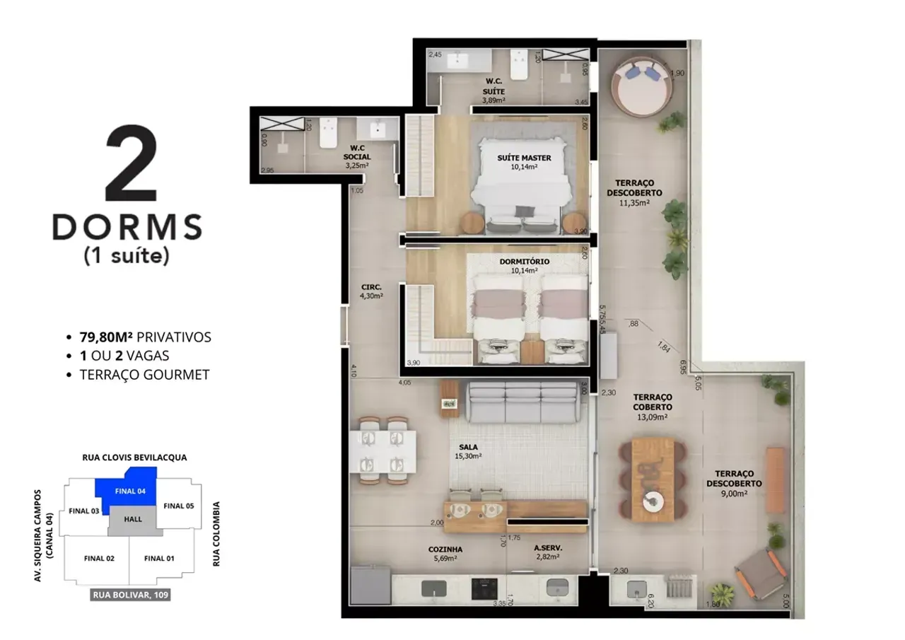 PLANTA 79m²