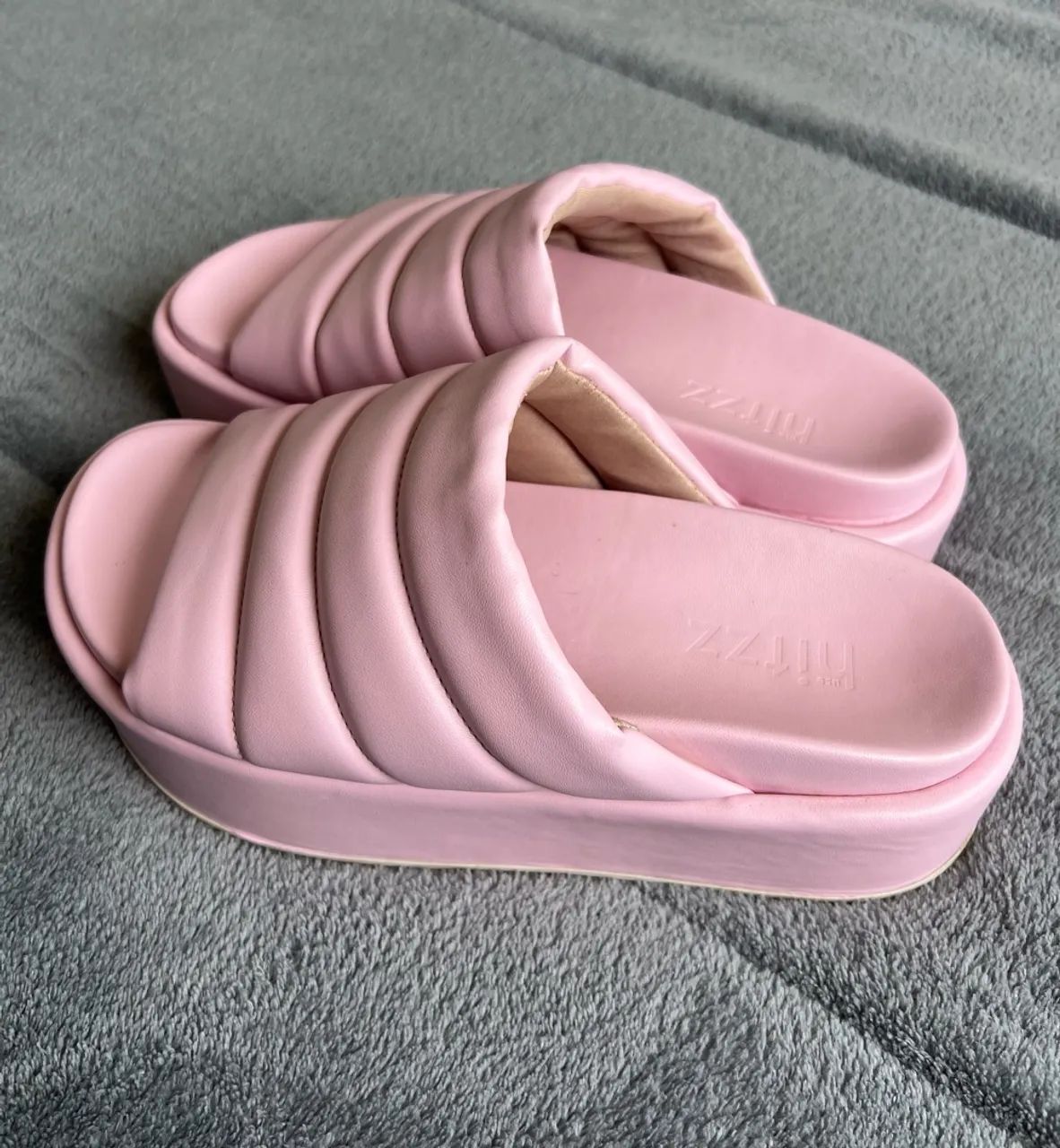 Tamanco Flatform Puffer UseHitzz Rosa - 37 - Foto 4