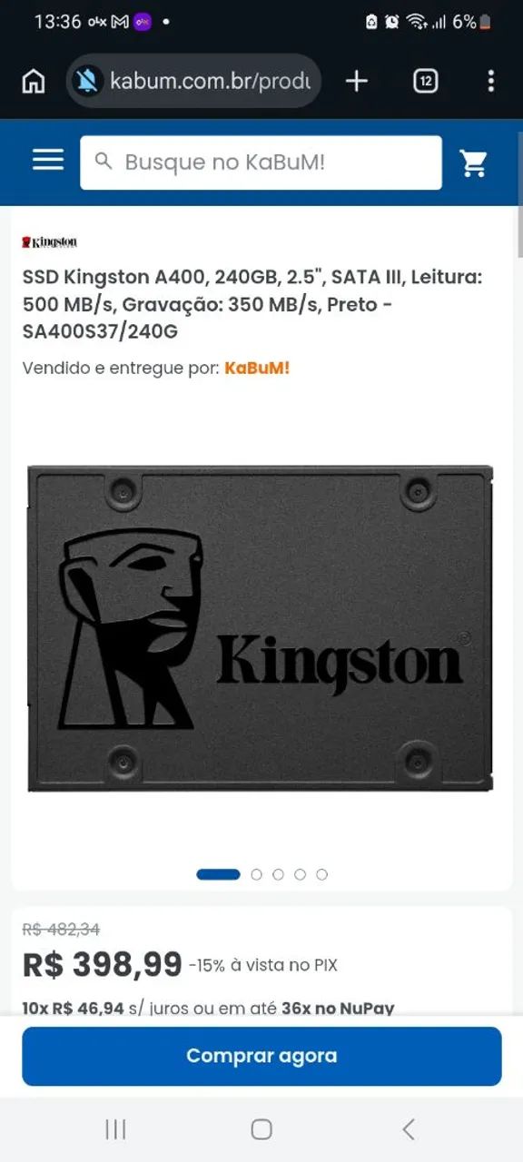 Ssd Kingston 240gb 