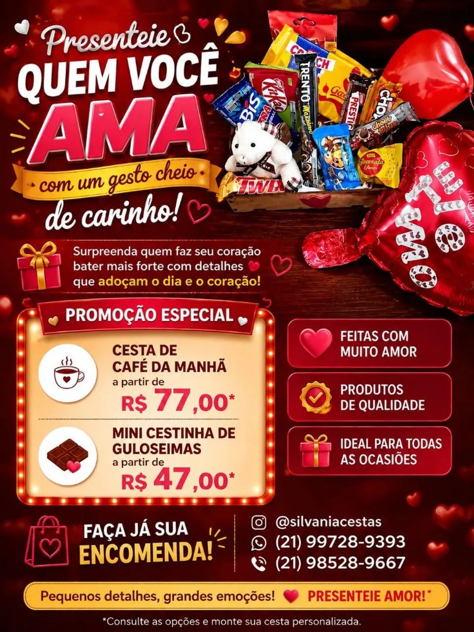 Mini cestinha em promoção 