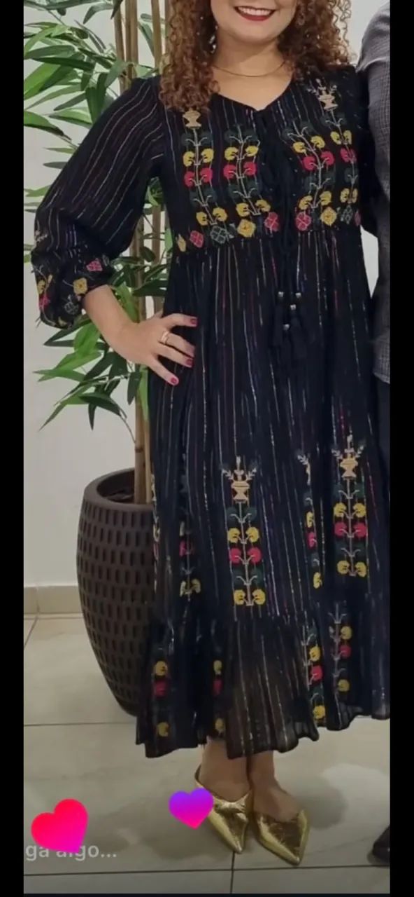 Vestido farm raridade bordado artesanal P