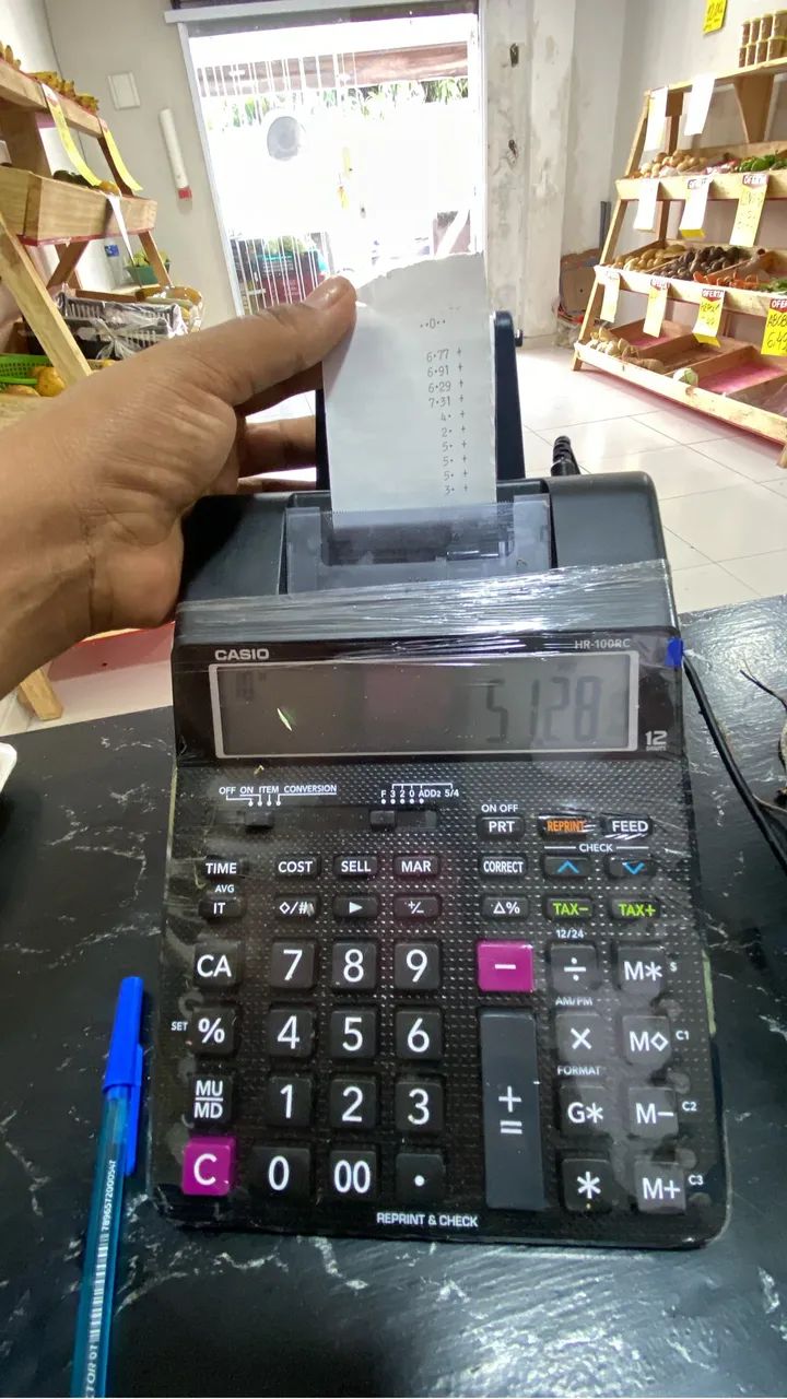 Calculadora de mesa impressora 