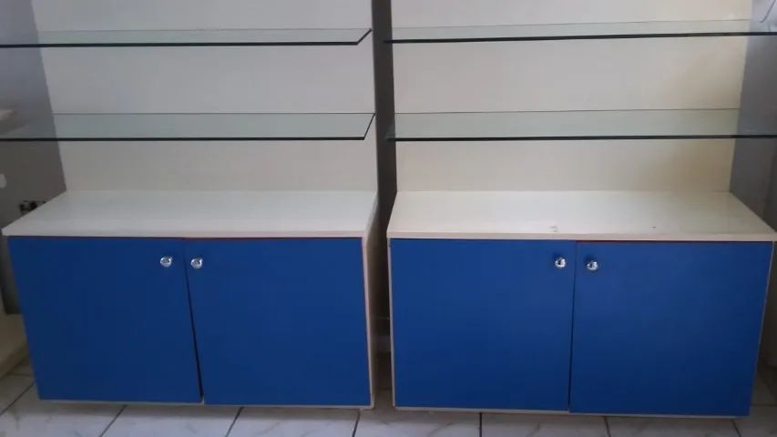 5 Estantes para loja com Balcão e Prateleira de Vidro - Foto 3