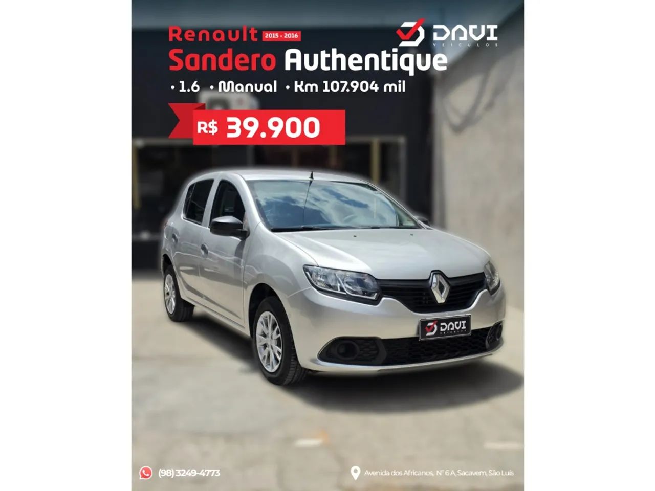 Renault Sandero AUTHENTIQUE 1.0 12V FLEX 2017