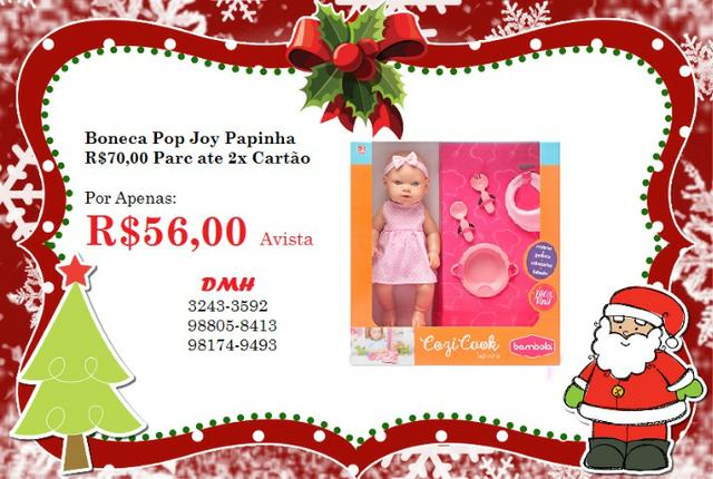 Boneca Pop Joy Papinha Presente Para sua Filha e com Otimo Preço de Natal