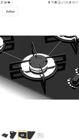Fogão Cooktop 4 bocas da Chamalux top