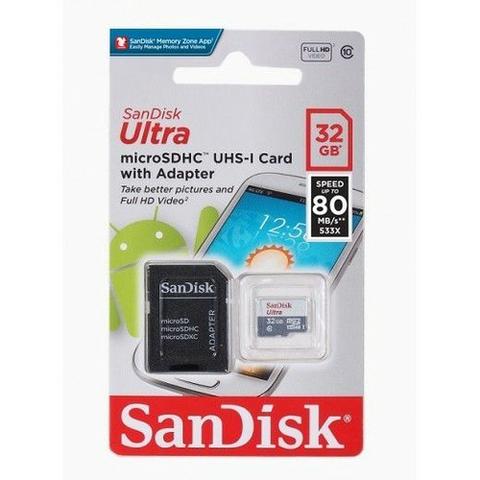Cartão de Memória Micro SD SanDisk 32GB Classe 10 Ultra 80mb/s - Foto 3