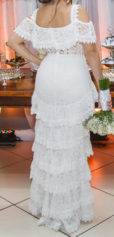 Vestido de Festa Longo de Renda