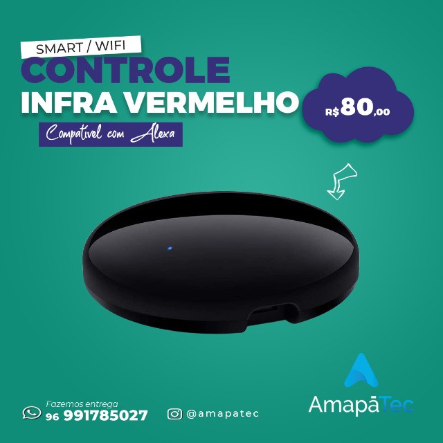Controle Universal Infra Vermelho Wi-Fi /Compatível com Alexa