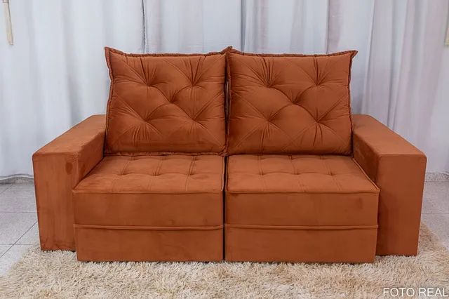 Sofá Retrátil Reclinável Molas Ensacadas 2.10m rf6 - Foto 3
