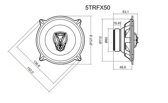 Alto Falante Jbl Selenium 5 Polegadas 100w Triaxial 5trfx50 - Foto 5