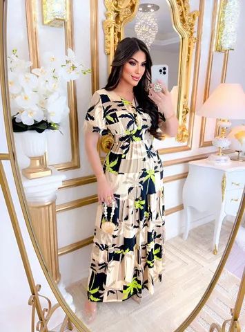 Vestidos Longos Curtos Liso Estampado  - Foto 5